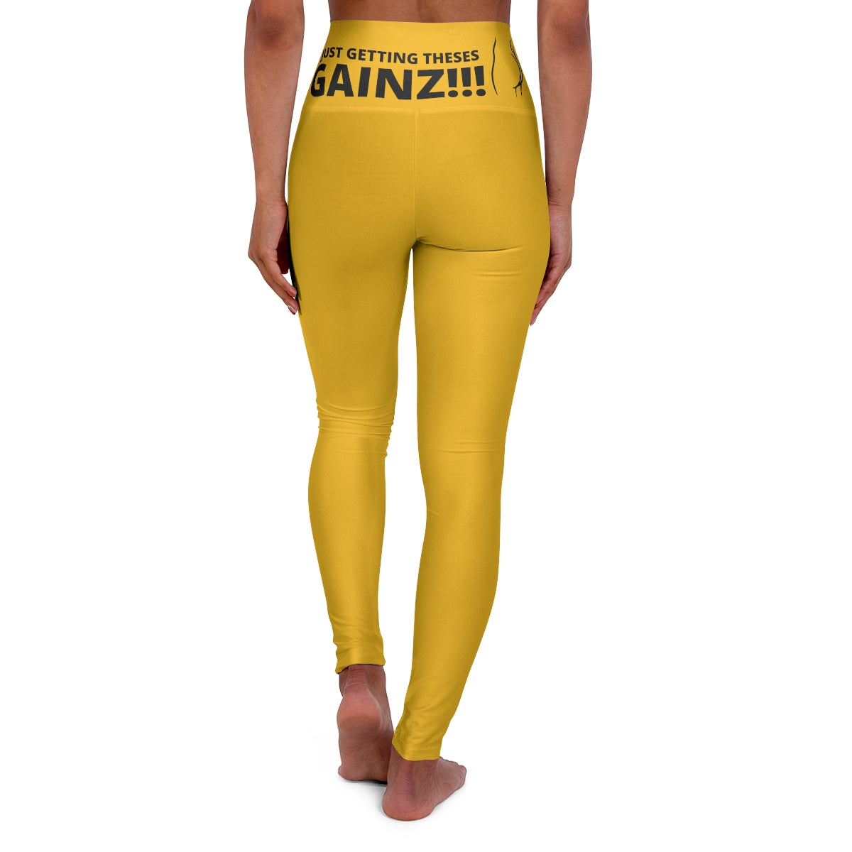 Yellow High Waisted Yoga Leggings
