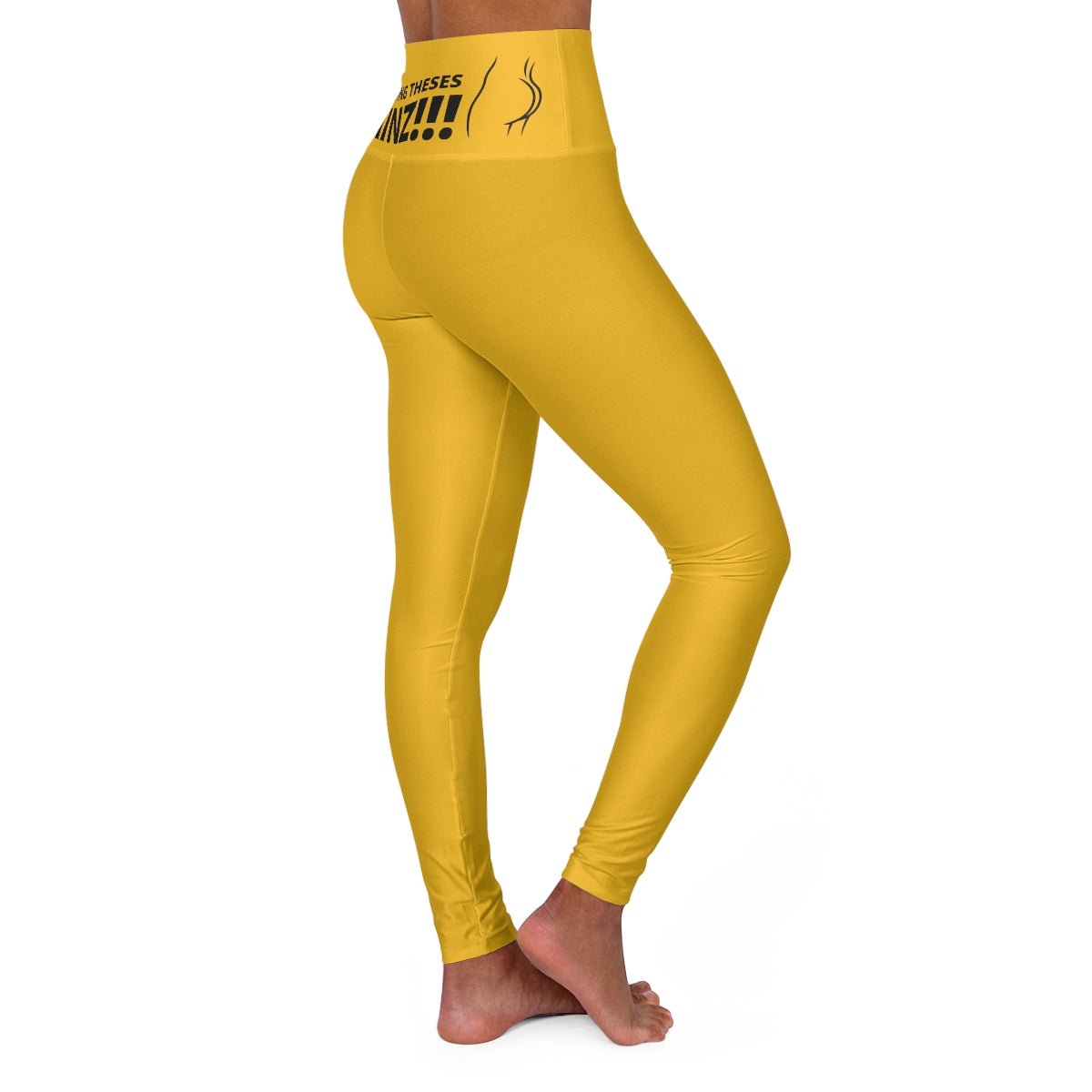 Yellow High Waisted Yoga Leggings