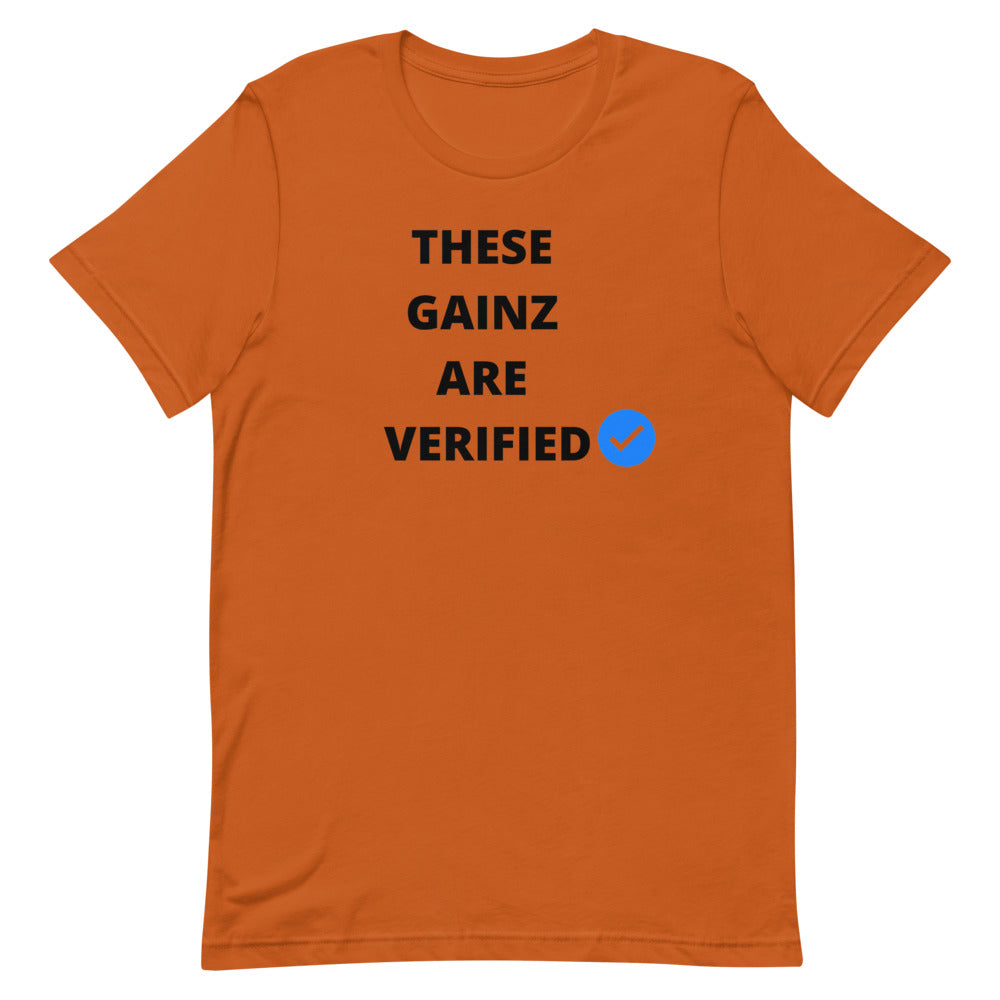 Verified gainz Short-Sleeve Unisex T-Shirt