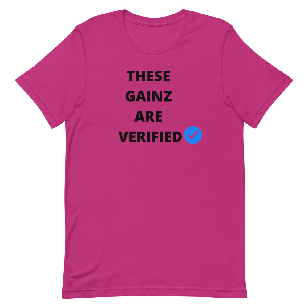 Verified gainz Short-Sleeve Unisex T-Shirt