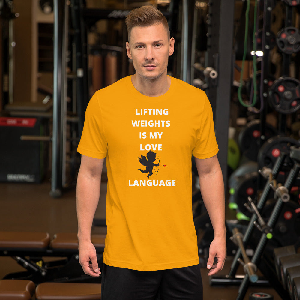 Lifting weights love language Gym Short-Sleeve Unisex T-Shirt