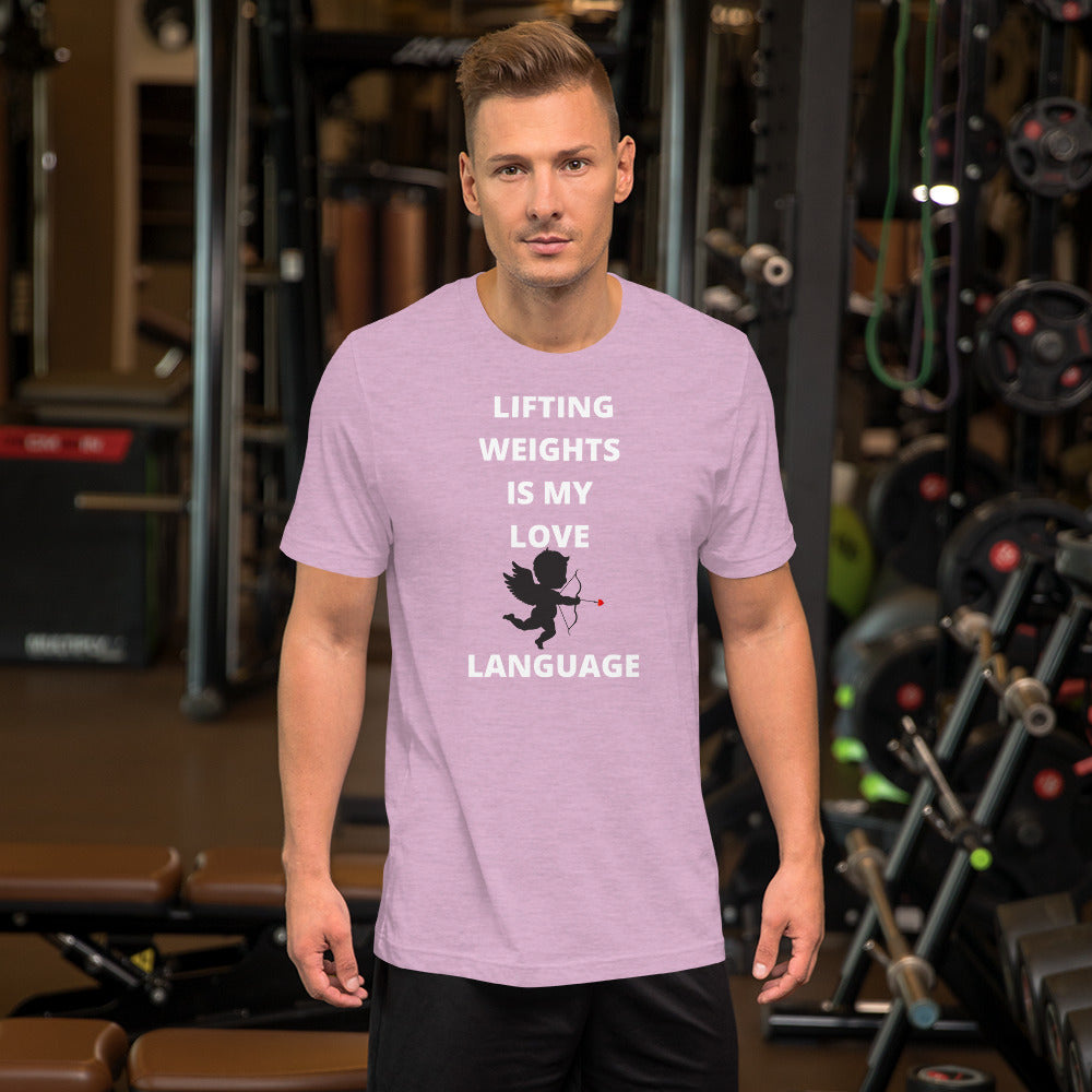 Lifting weights love language Gym Short-Sleeve Unisex T-Shirt