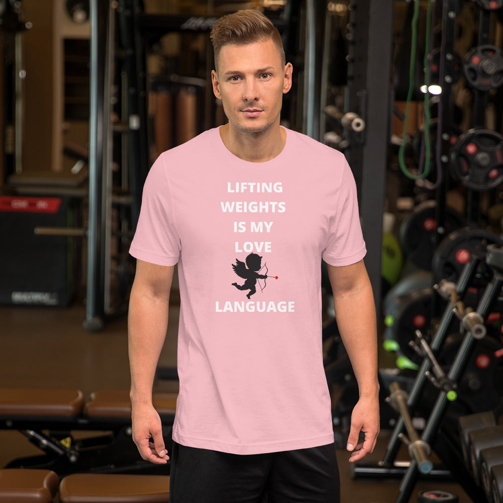 Lifting weights love language Gym Short-Sleeve Unisex T-Shirt
