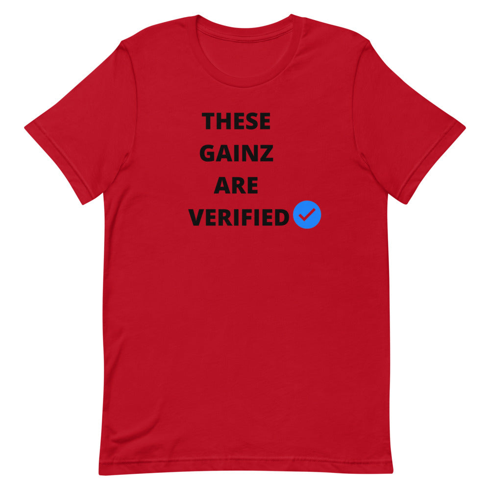 Verified gainz Short-Sleeve Unisex T-Shirt