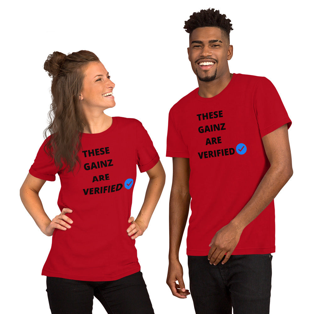 Verified gainz Short-Sleeve Unisex T-Shirt