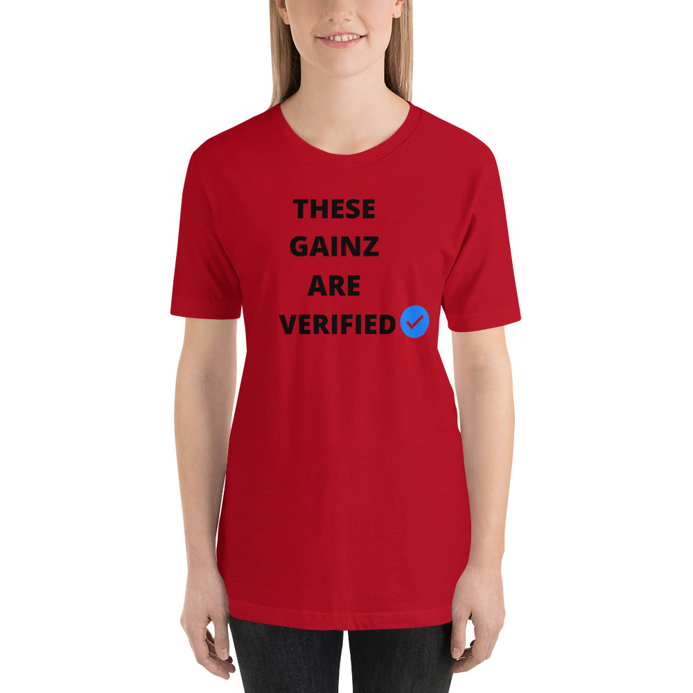 Verified gainz Short-Sleeve Unisex T-Shirt