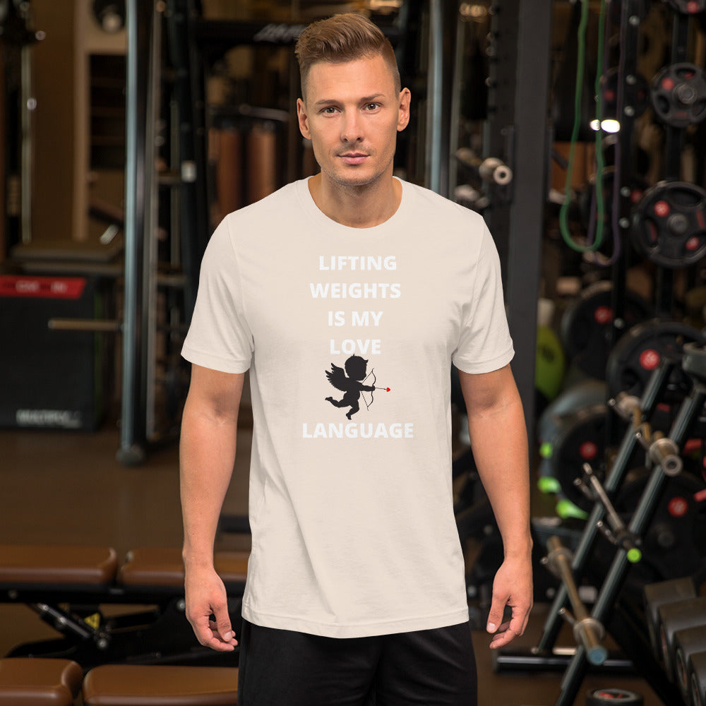 Lifting weights love language Gym Short-Sleeve Unisex T-Shirt