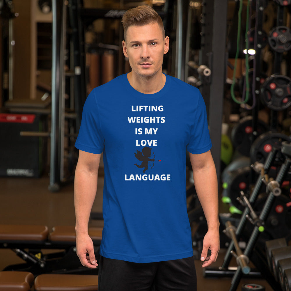 Lifting weights love language Gym Short-Sleeve Unisex T-Shirt