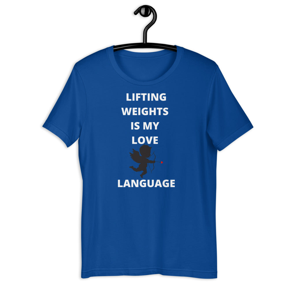 Lifting weights love language Gym Short-Sleeve Unisex T-Shirt