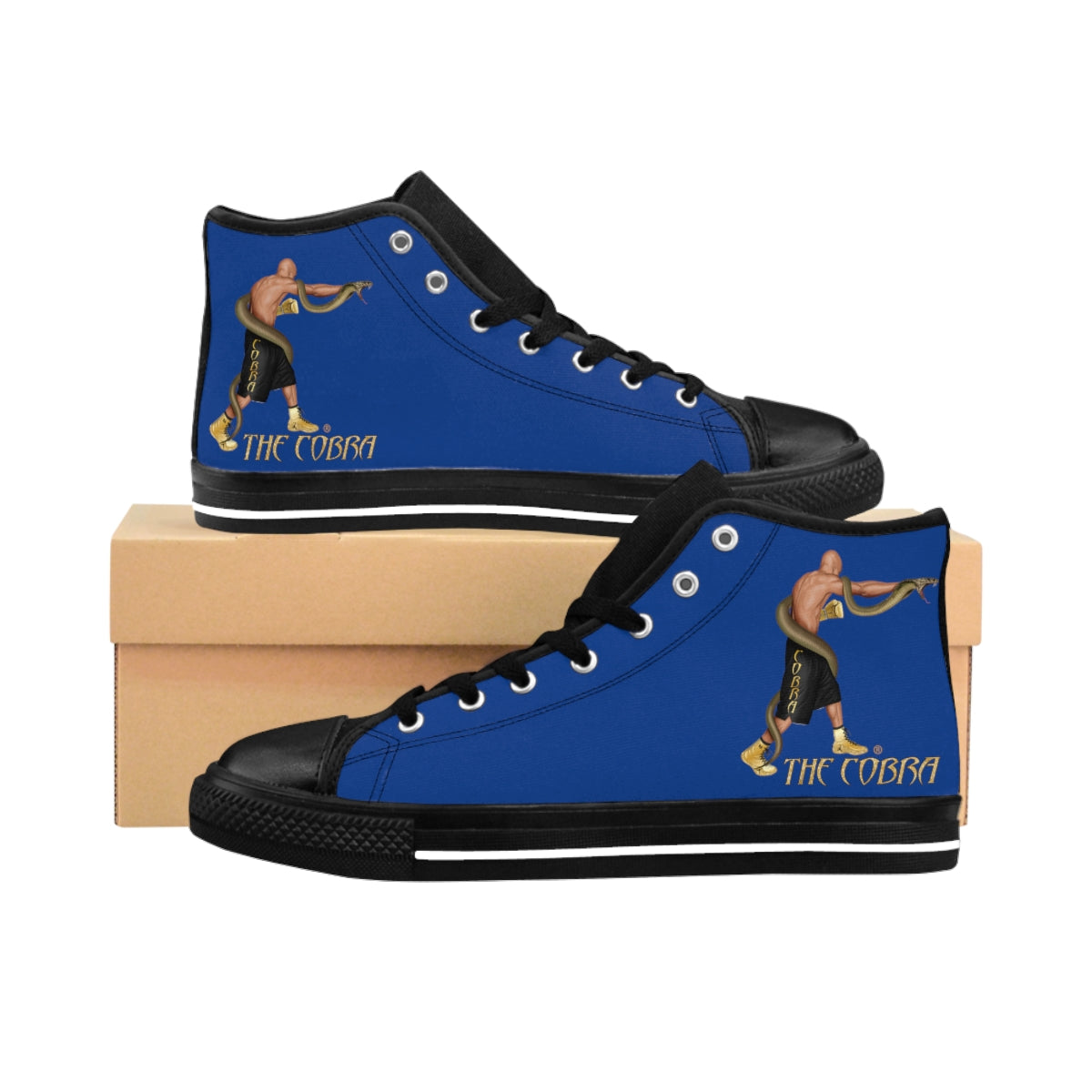 Blue Women's High-top Sneakers