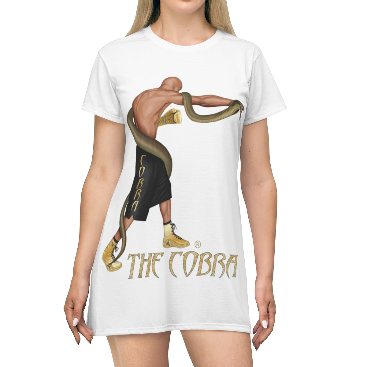 Cobra All Over Print T-Shirt Dress