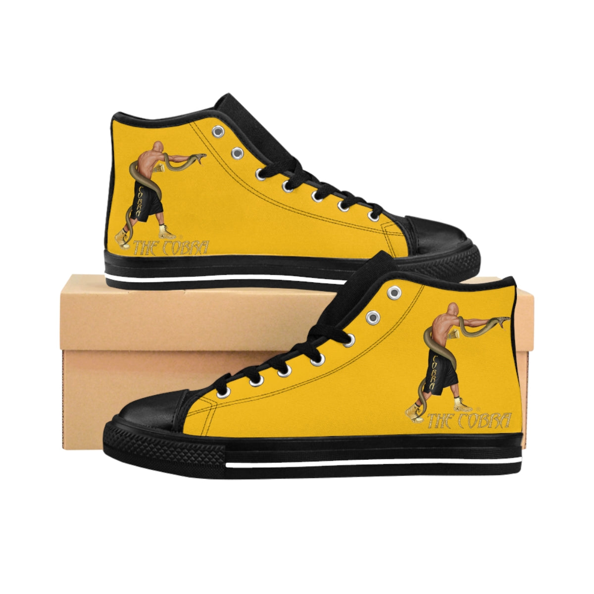 Yellow Women's High-top Sneakers