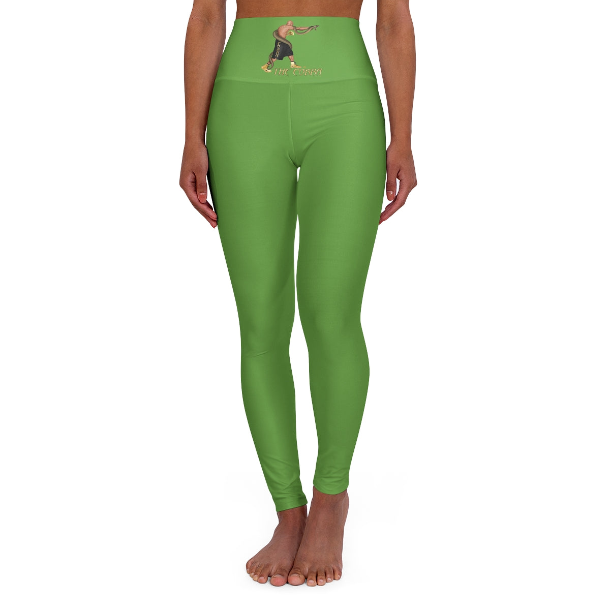 Green High Waisted Yoga Leggings