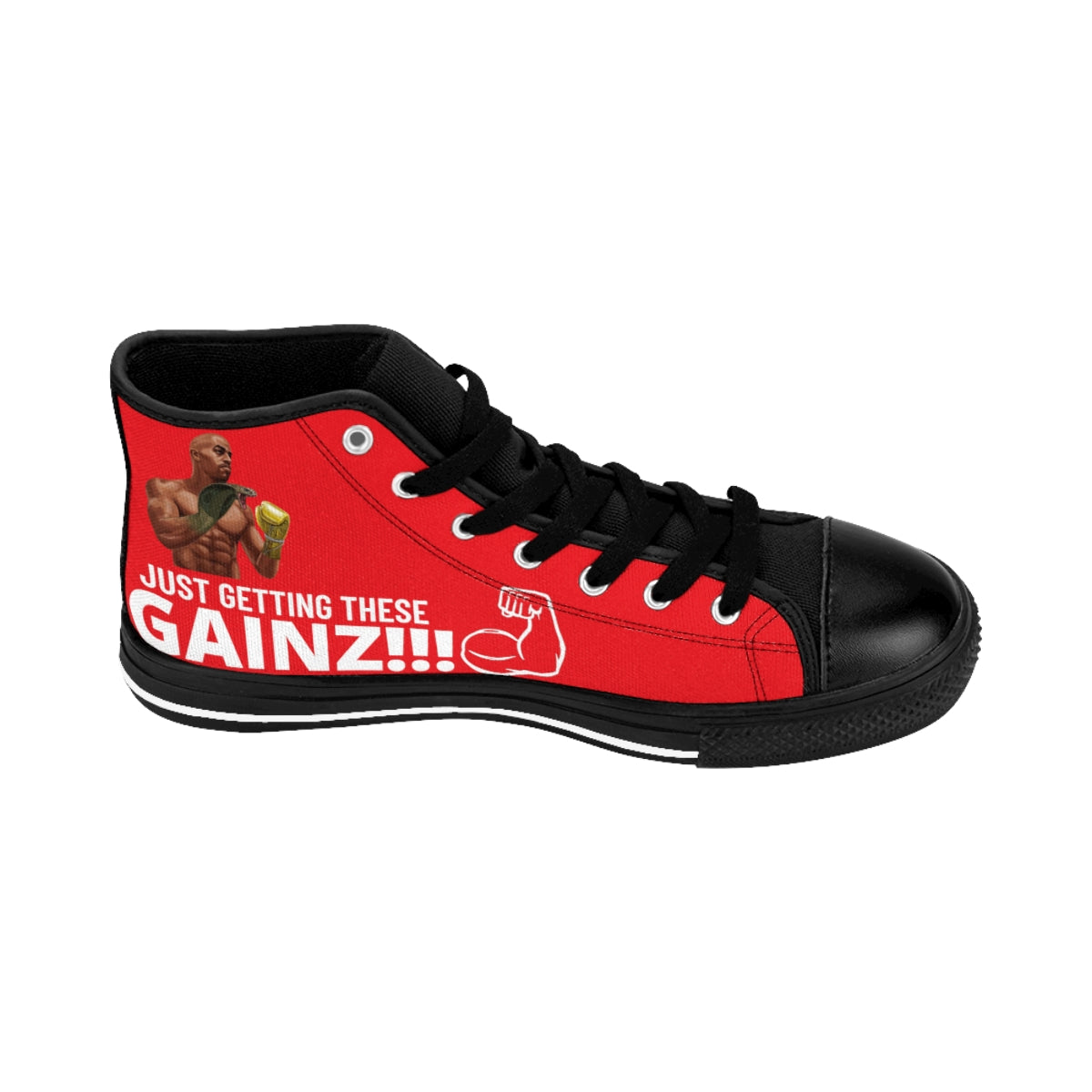 Red Women's High-top Sneakers (logo only)