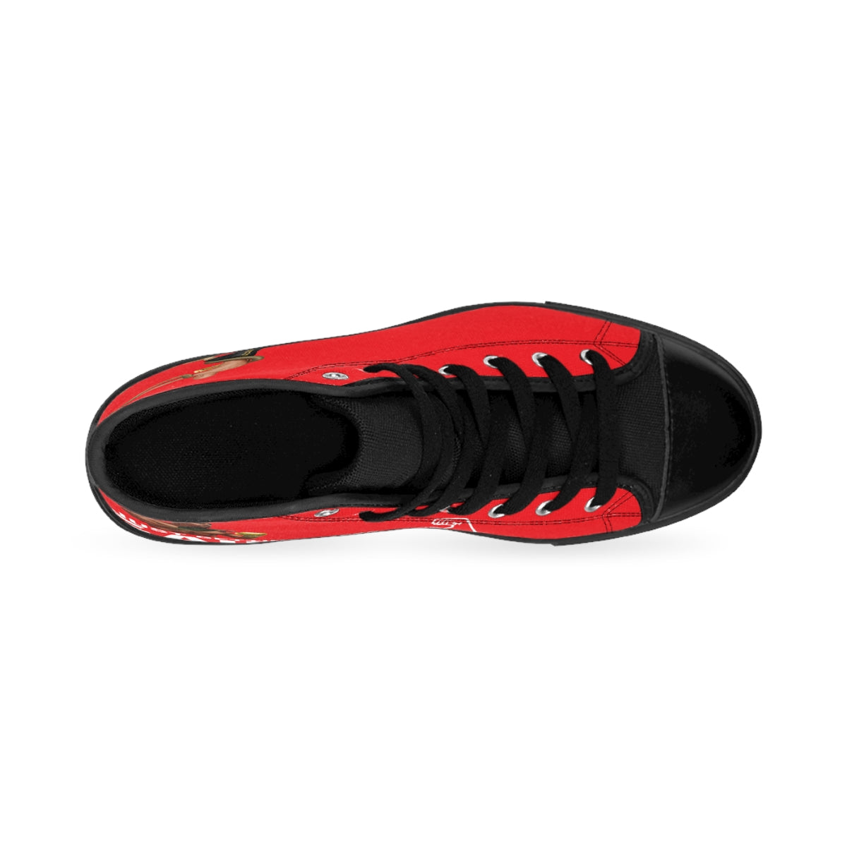 Red Women's High-top Sneakers (logo only)