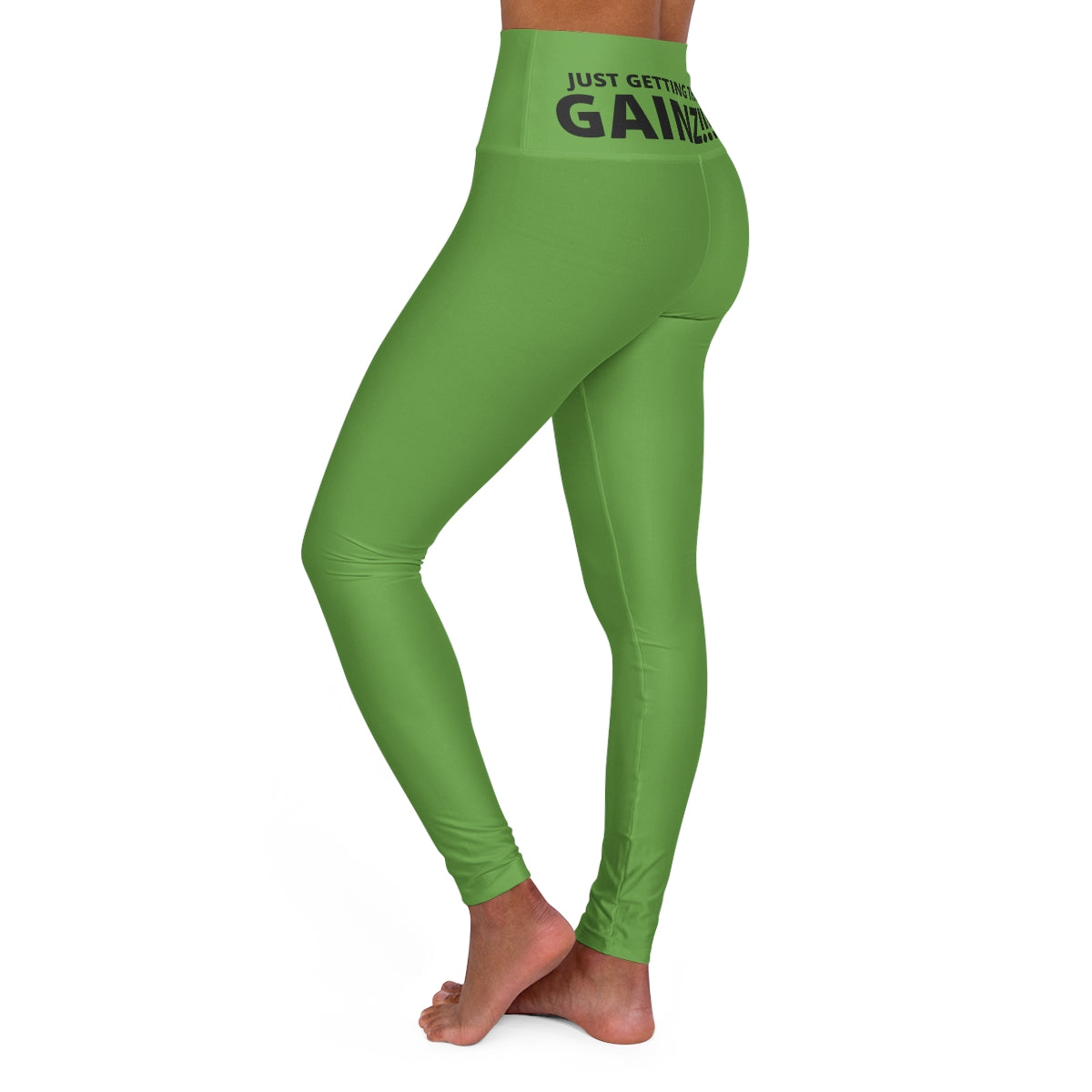 Green High Waisted Yoga Leggings