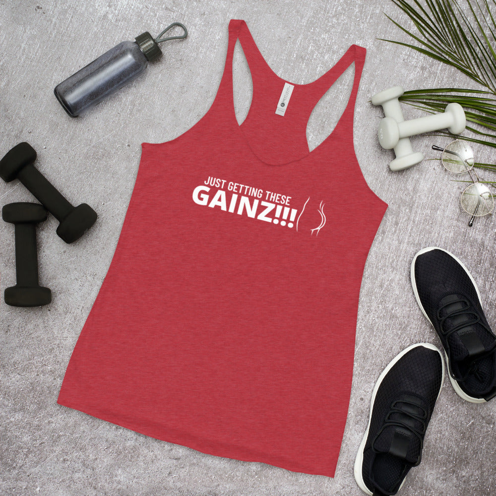 Women's Gainz Racerback Tank ( butt logo)